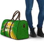 Personalized Australia Soccer Kangaroo Travel Bag Dynamic Kick with Australian Flag Green Gold Sports Graphic