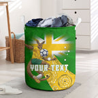 Personalized Australia Soccer Kangaroo Laundry Basket Aussie Football Mascot Dynamic Sports Graphic