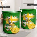 Personalized Australia Soccer Kangaroo Laundry Basket Aussie Football Mascot Dynamic Sports Graphic