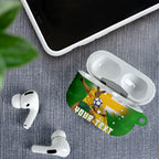 Personalized Australia Soccer Kangaroo AirPods Case Aussie Football Mascot Dynamic Sports Graphic