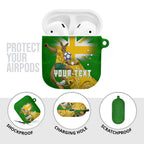 Personalized Australia Soccer Kangaroo AirPods Case Aussie Football Mascot Dynamic Sports Graphic