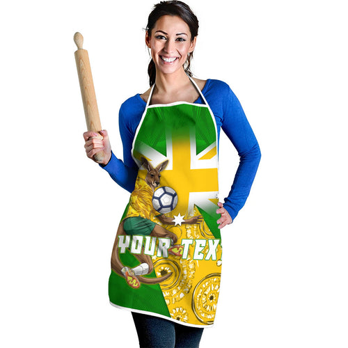 Personalized Australia Soccer Kangaroo Apron Aussie Football Mascot Dynamic Sports Graphic