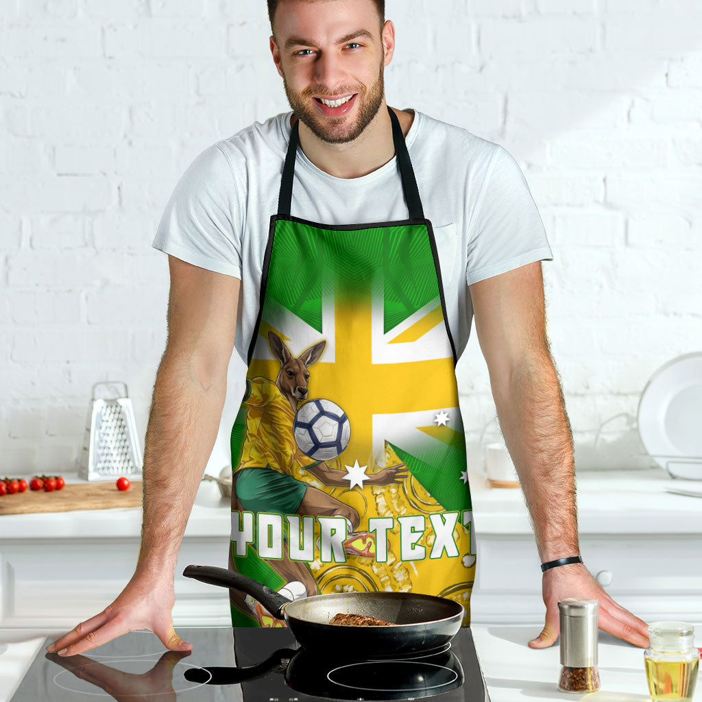Personalized Australia Soccer Kangaroo Apron Aussie Football Mascot Dynamic Sports Graphic