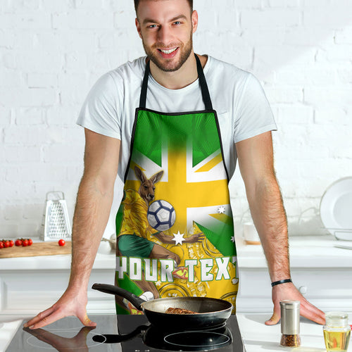 Personalized Australia Soccer Kangaroo Apron Aussie Football Mascot Dynamic Sports Graphic