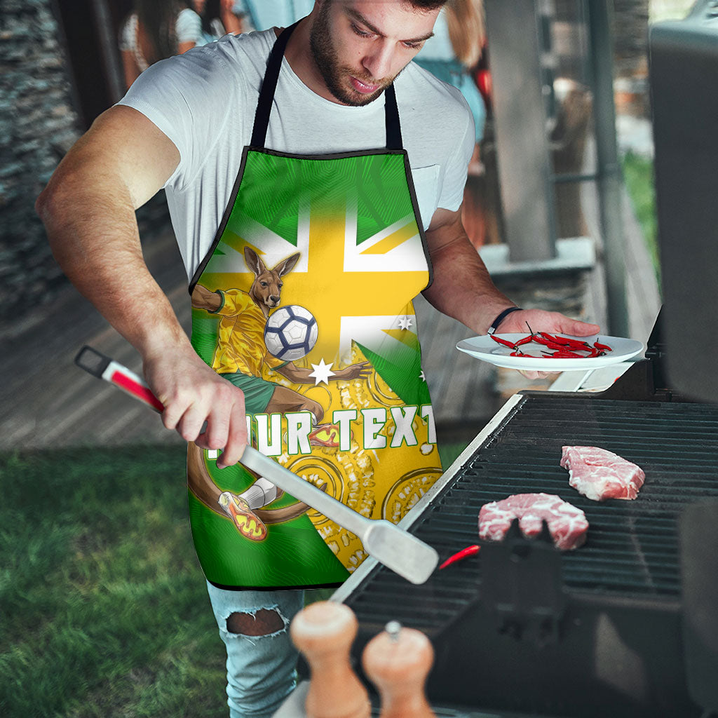 Personalized Australia Soccer Kangaroo Apron Aussie Football Mascot Dynamic Sports Graphic