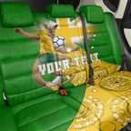 Personalized Australia Soccer Kangaroo Back Car Seat Cover Aussie Football Mascot Dynamic Sports Graphic
