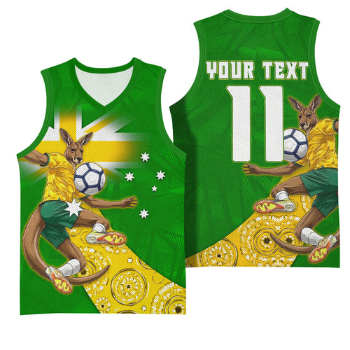 Personalized Australia Soccer Kangaroo Basketball Jersey Aussie Football Mascot Dynamic Sports Graphic
