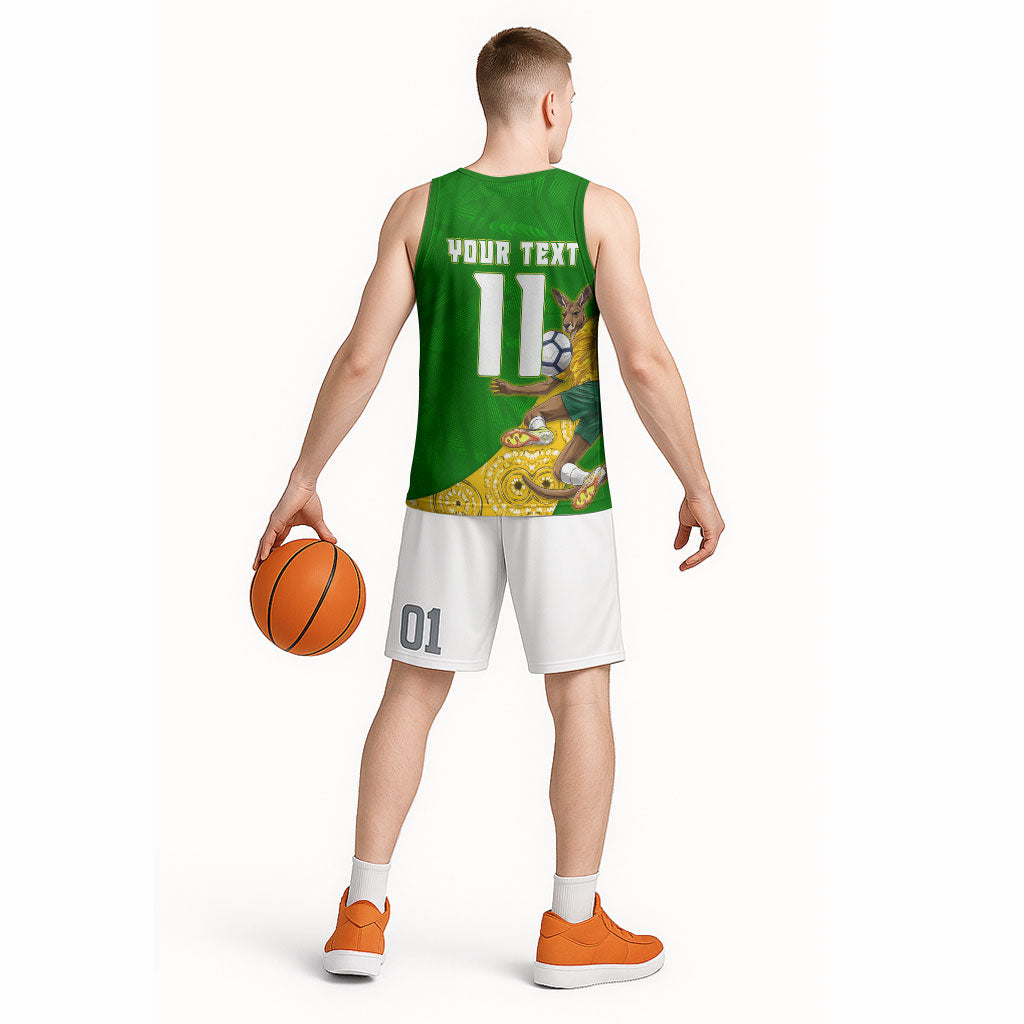 Personalized Australia Soccer Kangaroo Basketball Jersey Aussie Football Mascot Dynamic Sports Graphic