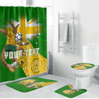 Personalized Australia Soccer Kangaroo Bathroom Set Aussie Football Mascot Dynamic Sports Graphic