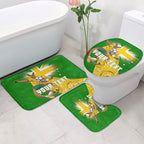 Personalized Australia Soccer Kangaroo Bathroom Set Aussie Football Mascot Dynamic Sports Graphic