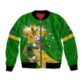Personalized Australia Soccer Kangaroo Bomber Jacket Aussie Football Mascot Dynamic Sports Graphic
