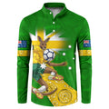 Personalized Australia Soccer Kangaroo Button Sweatshirt Aussie Football Mascot Dynamic Sports Graphic