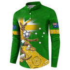 Personalized Australia Soccer Kangaroo Button Sweatshirt Aussie Football Mascot Dynamic Sports Graphic