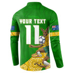 Personalized Australia Soccer Kangaroo Button Sweatshirt Aussie Football Mascot Dynamic Sports Graphic