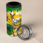 Personalized Australia Soccer Kangaroo 4 in 1 Can Cooler Tumbler Aussie Football Mascot Dynamic Sports Graphic