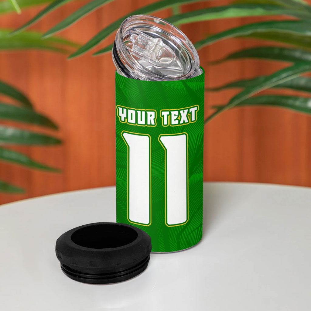 Personalized Australia Soccer Kangaroo 4 in 1 Can Cooler Tumbler Aussie Football Mascot Dynamic Sports Graphic