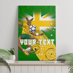 Personalized Australia Soccer Kangaroo Canvas Wall Art Aussie Football Mascot Dynamic Sports Graphic