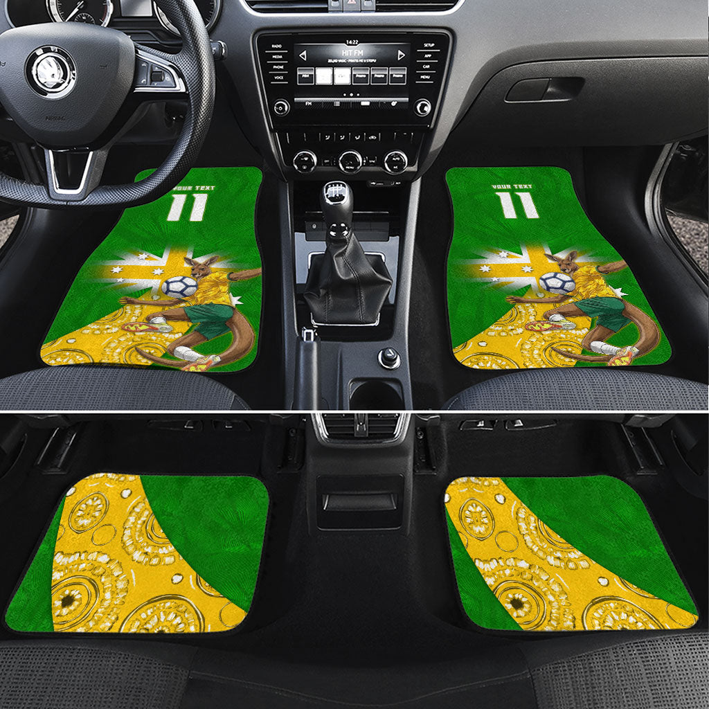 Personalized Australia Soccer Kangaroo Car Mats Aussie Football Mascot Dynamic Sports Graphic