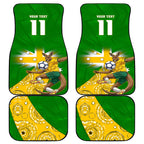 Personalized Australia Soccer Kangaroo Car Mats Aussie Football Mascot Dynamic Sports Graphic