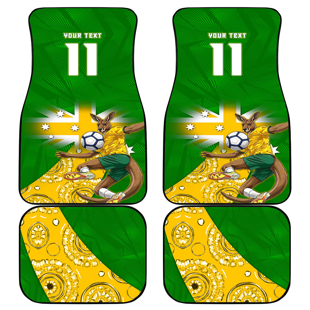 Personalized Australia Soccer Kangaroo Car Mats Aussie Football Mascot Dynamic Sports Graphic