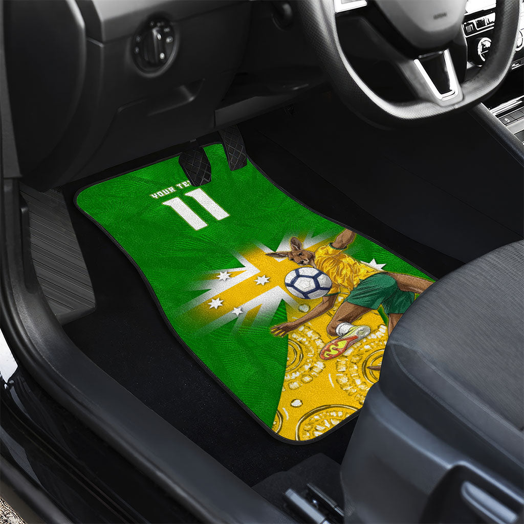 Personalized Australia Soccer Kangaroo Car Mats Aussie Football Mascot Dynamic Sports Graphic