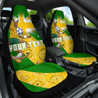 Personalized Australia Soccer Kangaroo Car Seat Cover Aussie Football Mascot Dynamic Sports Graphic
