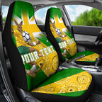 Personalized Australia Soccer Kangaroo Car Seat Cover Aussie Football Mascot Dynamic Sports Graphic