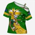 Personalized Australia Soccer Kangaroo Cross Shoulder Shirt Aussie Football Mascot Dynamic Sports Graphic