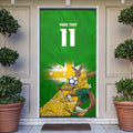 Personalized Australia Soccer Kangaroo Door Cover Aussie Football Mascot Dynamic Sports Graphic