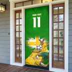 Personalized Australia Soccer Kangaroo Door Cover Aussie Football Mascot Dynamic Sports Graphic