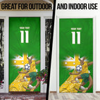 Personalized Australia Soccer Kangaroo Door Cover Aussie Football Mascot Dynamic Sports Graphic