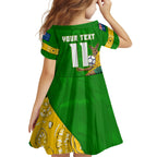 Personalized Australia Soccer Kangaroo Family Matching Off Shoulder Maxi Dress and Hawaiian Shirt Aussie Football Mascot Dynamic Sports Graphic