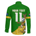 Personalized Australia Soccer Kangaroo Family Matching Tank Maxi Dress and Hawaiian Shirt Aussie Football Mascot Dynamic Sports Graphic