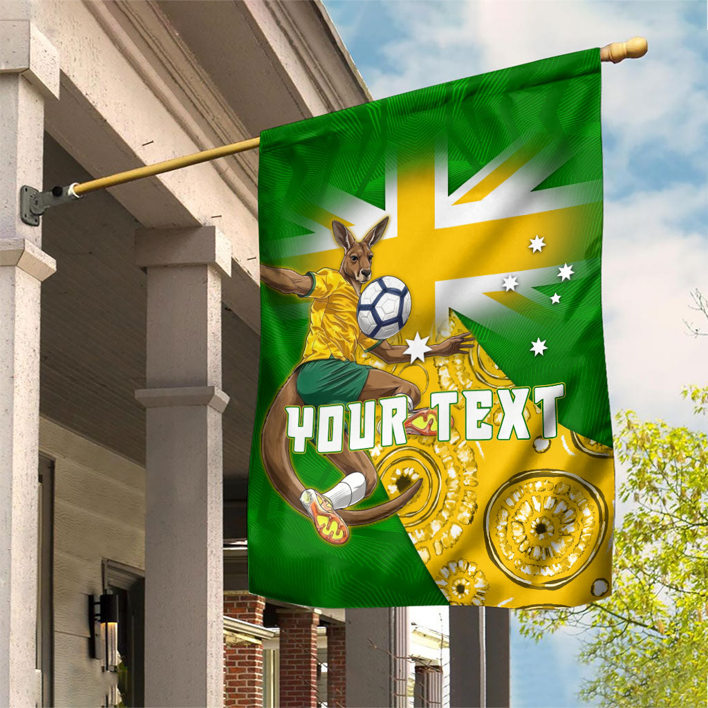 Personalized Australia Soccer Kangaroo Garden Flag Aussie Football Mascot Dynamic Sports Graphic