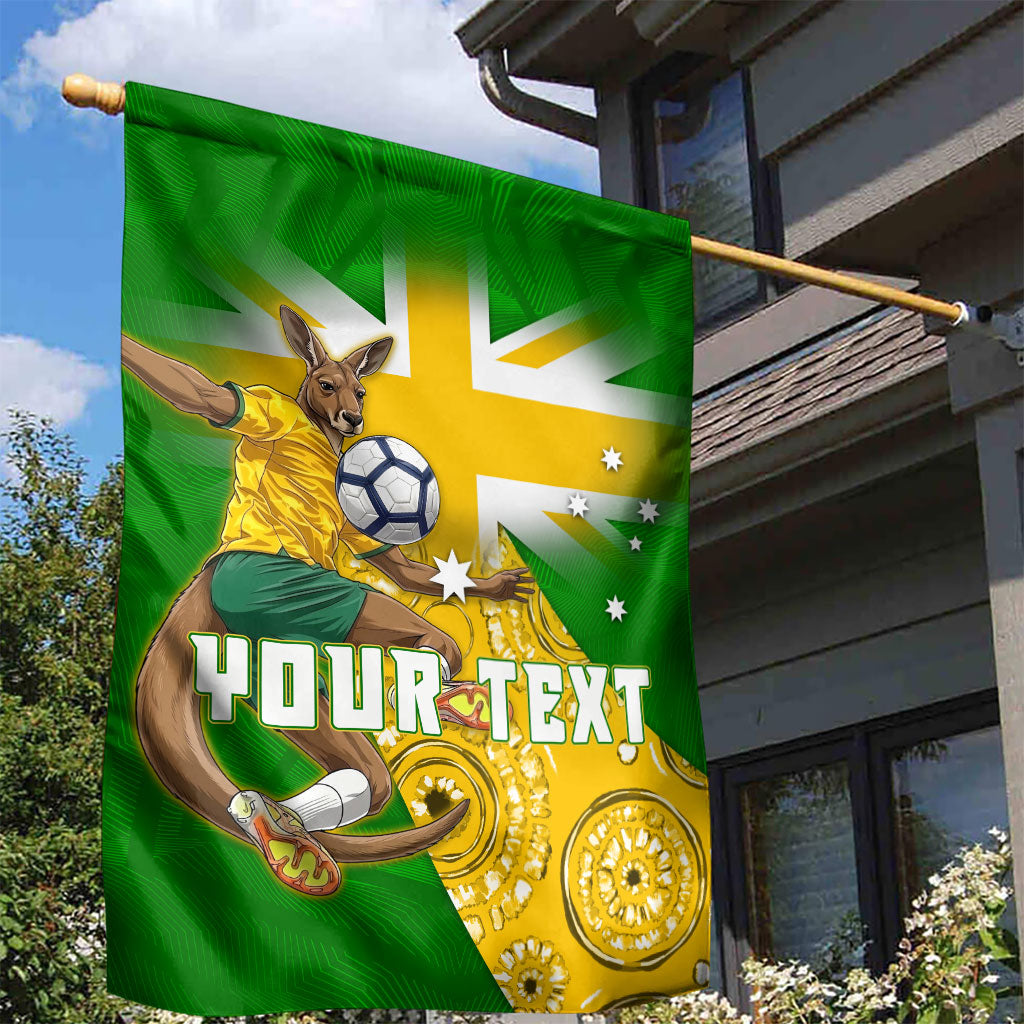Personalized Australia Soccer Kangaroo Garden Flag Aussie Football Mascot Dynamic Sports Graphic