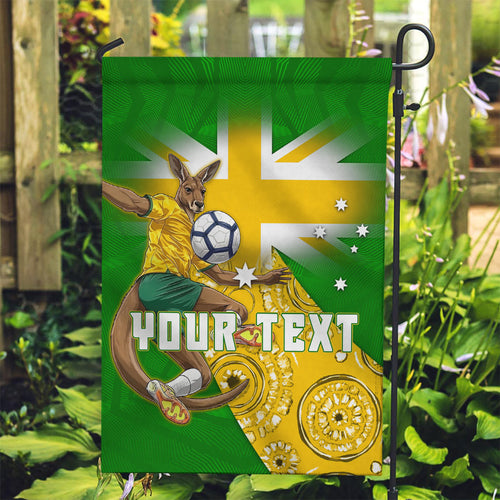 Personalized Australia Soccer Kangaroo Garden Flag Aussie Football Mascot Dynamic Sports Graphic