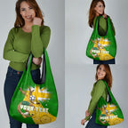 Personalized Australia Soccer Kangaroo Grocery Bag Aussie Football Mascot Dynamic Sports Graphic