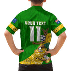 Personalized Australia Soccer Kangaroo Hawaiian Shirt Aussie Football Mascot Dynamic Sports Graphic