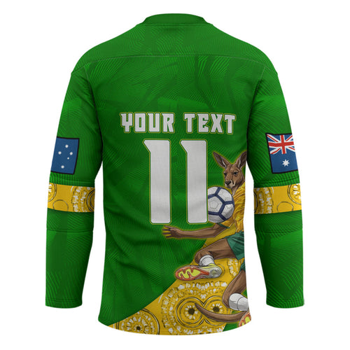Personalized Australia Soccer Kangaroo Hockey Jersey Aussie Football Mascot Dynamic Sports Graphic