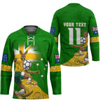 Personalized Australia Soccer Kangaroo Hockey Jersey Aussie Football Mascot Dynamic Sports Graphic