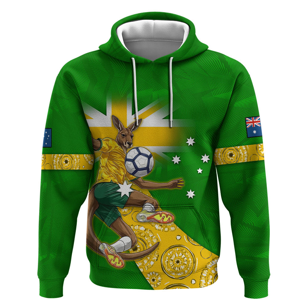 Personalized Australia Soccer Kangaroo Hoodie Aussie Football Mascot Dynamic Sports Graphic