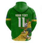 Personalized Australia Soccer Kangaroo Hoodie Aussie Football Mascot Dynamic Sports Graphic