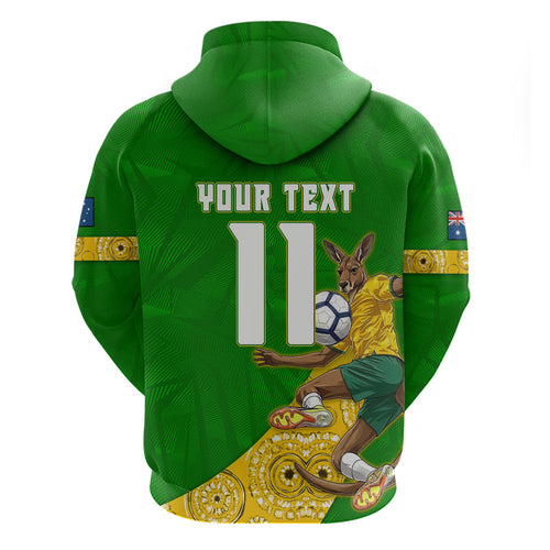 Personalized Australia Soccer Kangaroo Hoodie Aussie Football Mascot Dynamic Sports Graphic