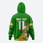 Personalized Australia Soccer Kangaroo Hoodie Aussie Football Mascot Dynamic Sports Graphic
