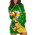 Personalized Australia Soccer Kangaroo Hoodie Dress Aussie Football Mascot Dynamic Sports Graphic