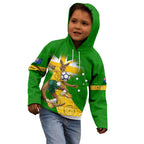 Personalized Australia Soccer Kangaroo Kid Hoodie Aussie Football Mascot Dynamic Sports Graphic