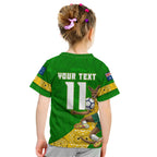 Personalized Australia Soccer Kangaroo Kid T Shirt Aussie Football Mascot Dynamic Sports Graphic