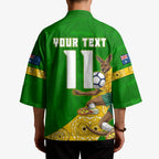 Personalized Australia Soccer Kangaroo Kimono Aussie Football Mascot Dynamic Sports Graphic