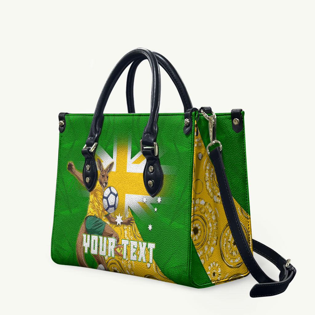 Personalized Australia Soccer Kangaroo Leather Bag Aussie Football Mascot Dynamic Sports Graphic