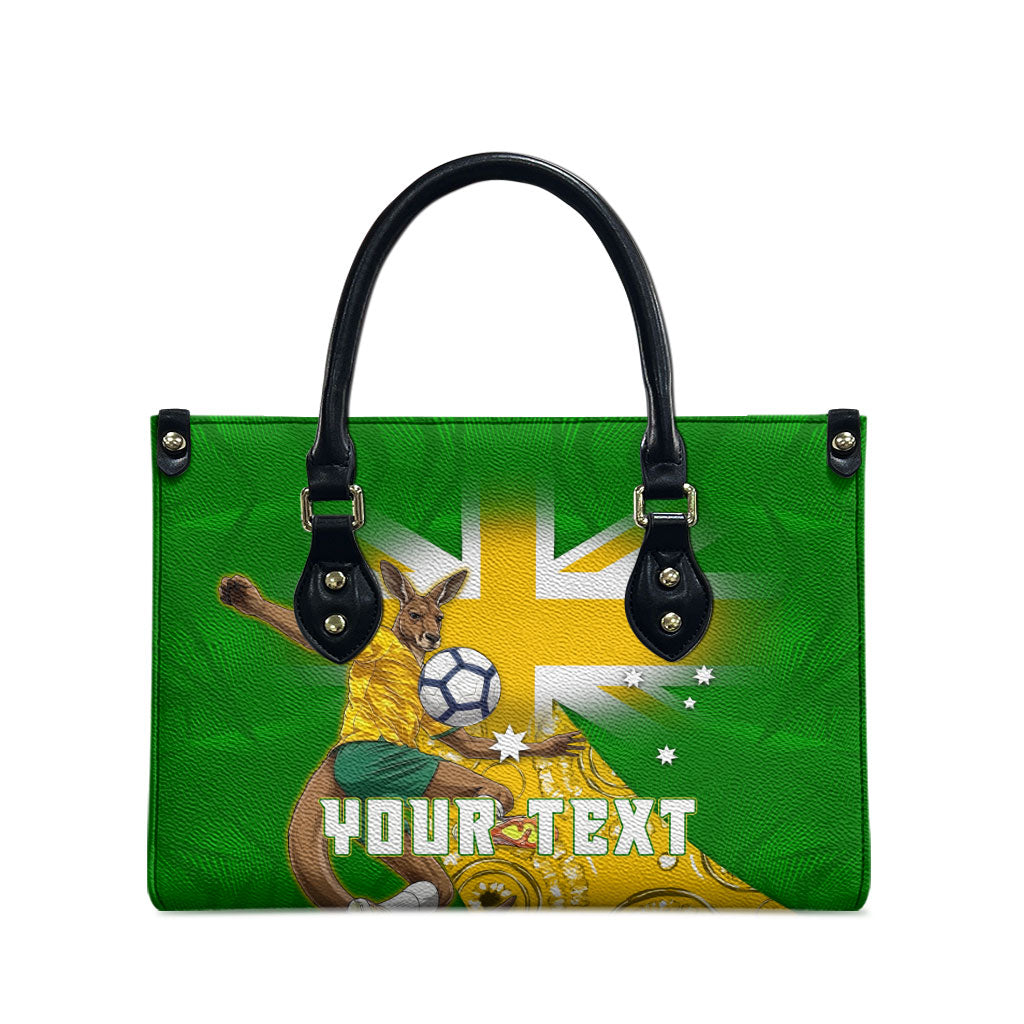 Personalized Australia Soccer Kangaroo Leather Bag Aussie Football Mascot Dynamic Sports Graphic
